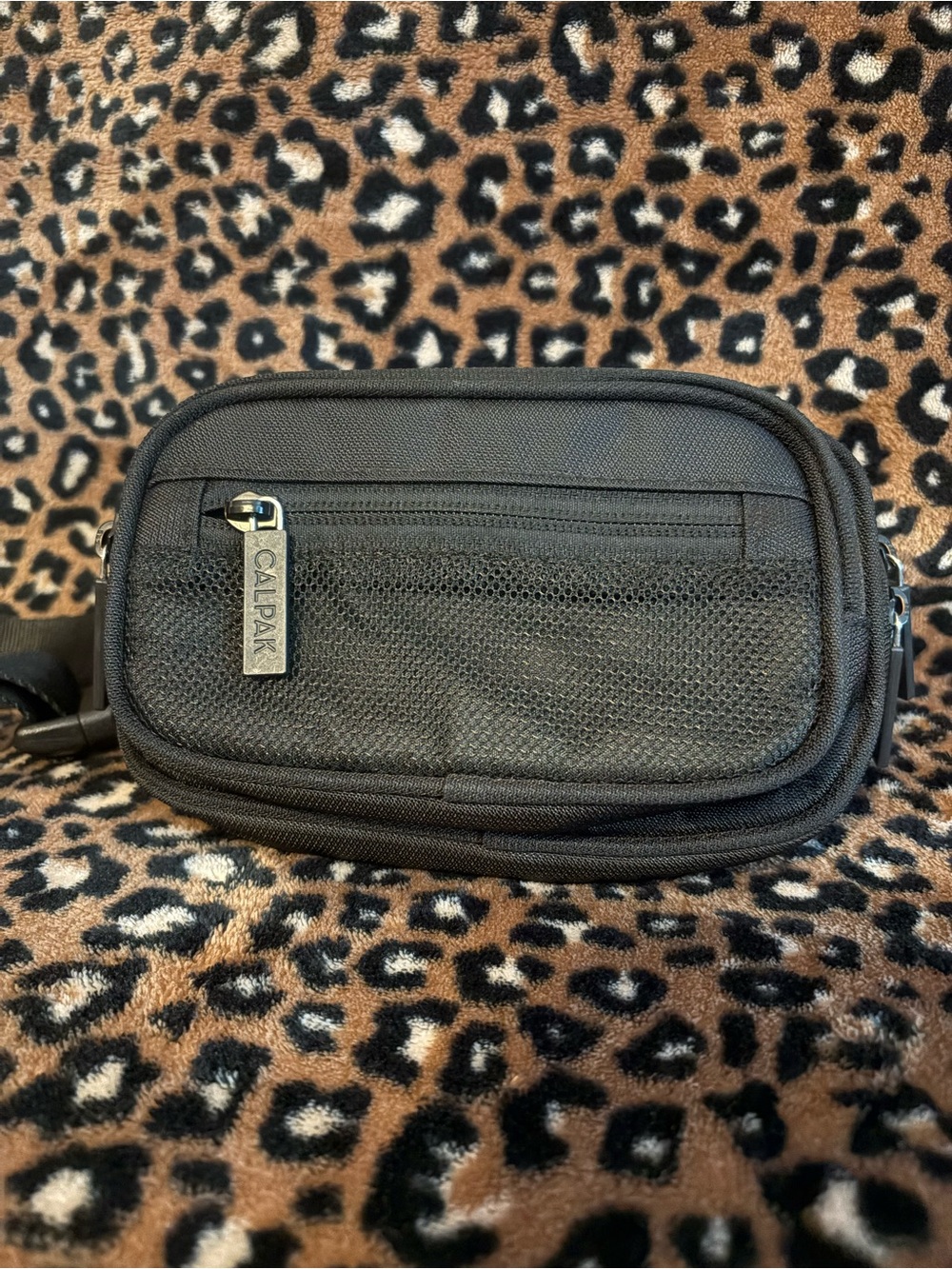 CALPAK Black Crossbody Sling Bag Belt Bag Travel Waist Pack Multi Pocket